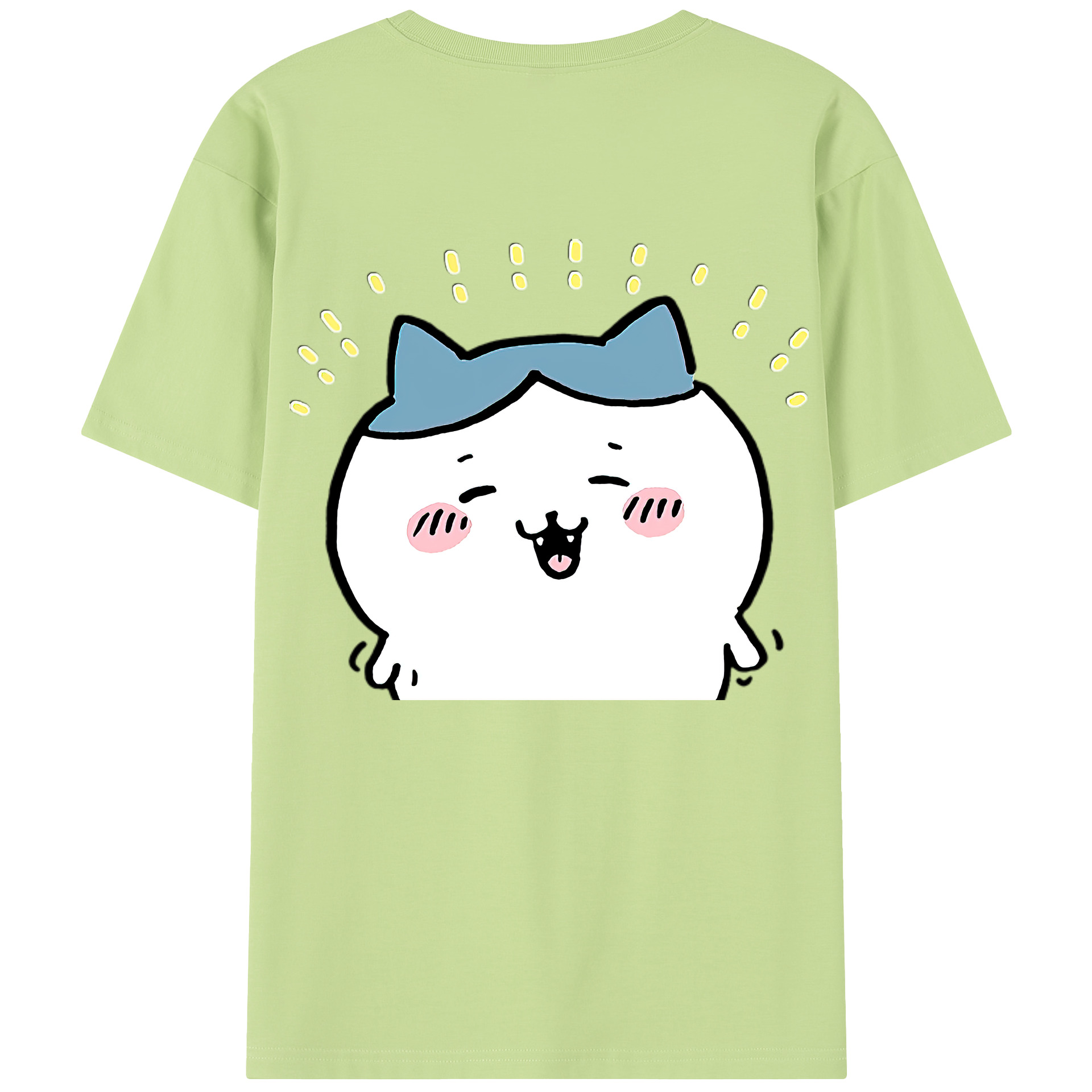 （画像用） ちいかわ ハチワレ Chii-kawa hachiware 綿100％半袖Tシャツ（背面プリント）